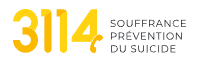 Logo du service de prévention du suicide en France, affichant le numéro d'assistance 3114.